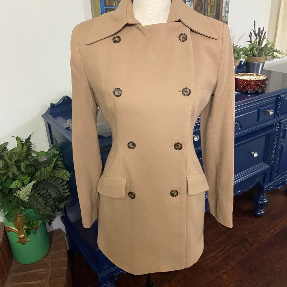 100% Wool Hugo Buscati Vintage double breasted Jacket Size 4 - Picture 1 of 8